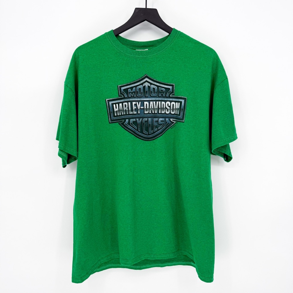 ☀️ 3/$25 Men’s Harley-Davidson Motorcycles Green T-Shirt Fredericksburg VA XL